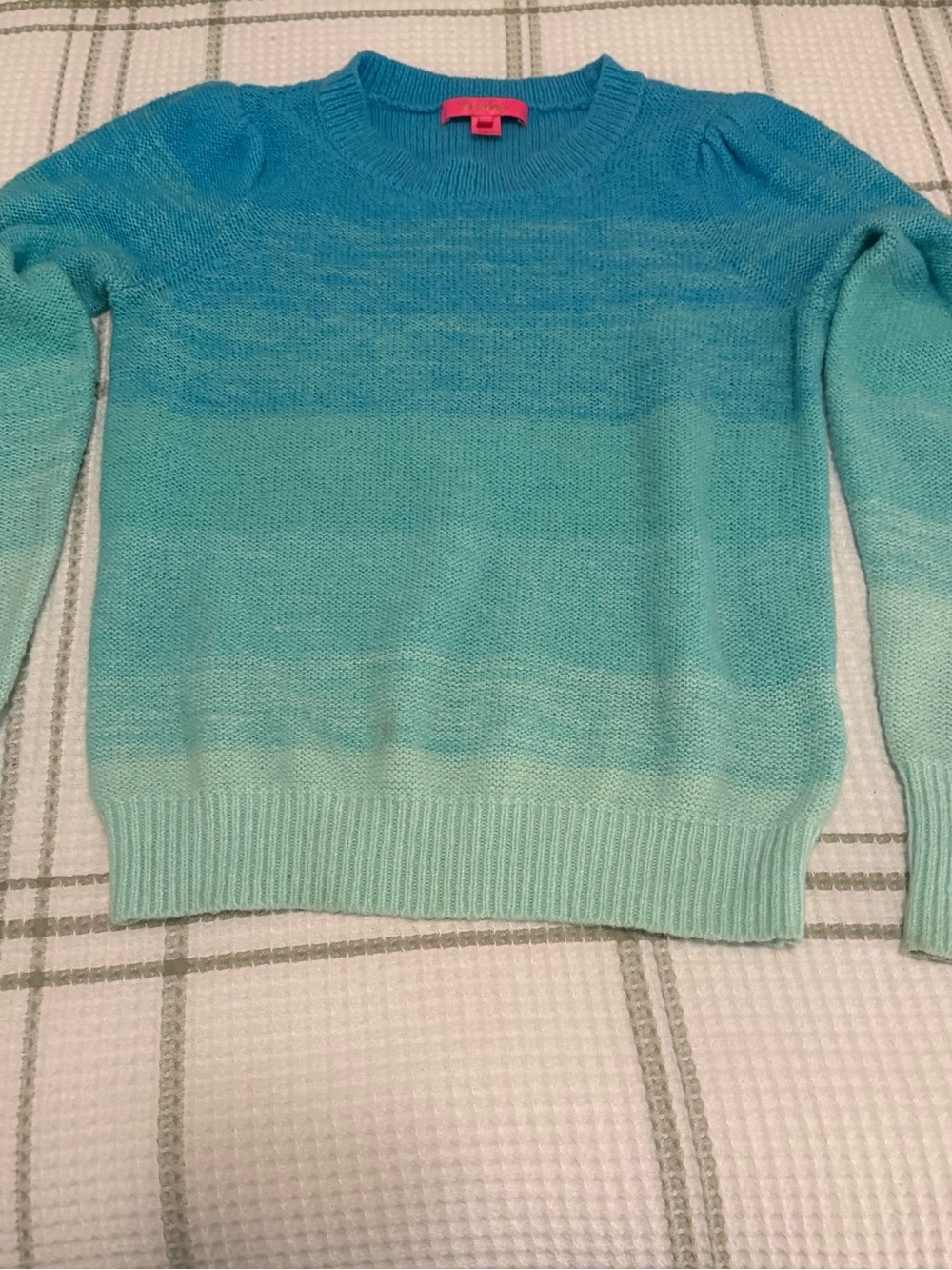 Gorgeous Lilly Pulitzer Women’s Gradient Aqua Crewneck Sweater S